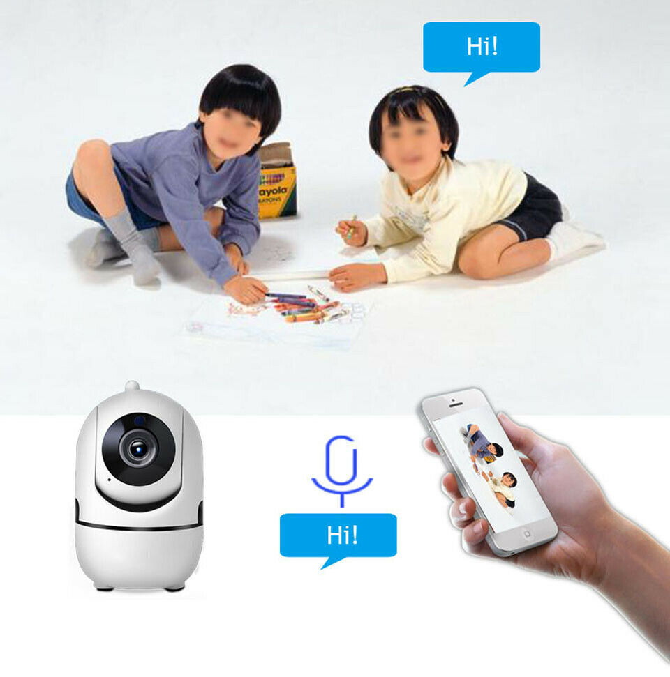 Trådlös WiFi IP-kamera med 360° övervakning (355°/90°) och 1080P HD. Mörkerseende upp till 30 m, rörelse- och ljudlarm i mobilen. Tvåvägsljud för kommunikation. Stöd för 2.4GHz WiFi, microSD (64 GB) och molnlagring. Perfekt för hemmet.